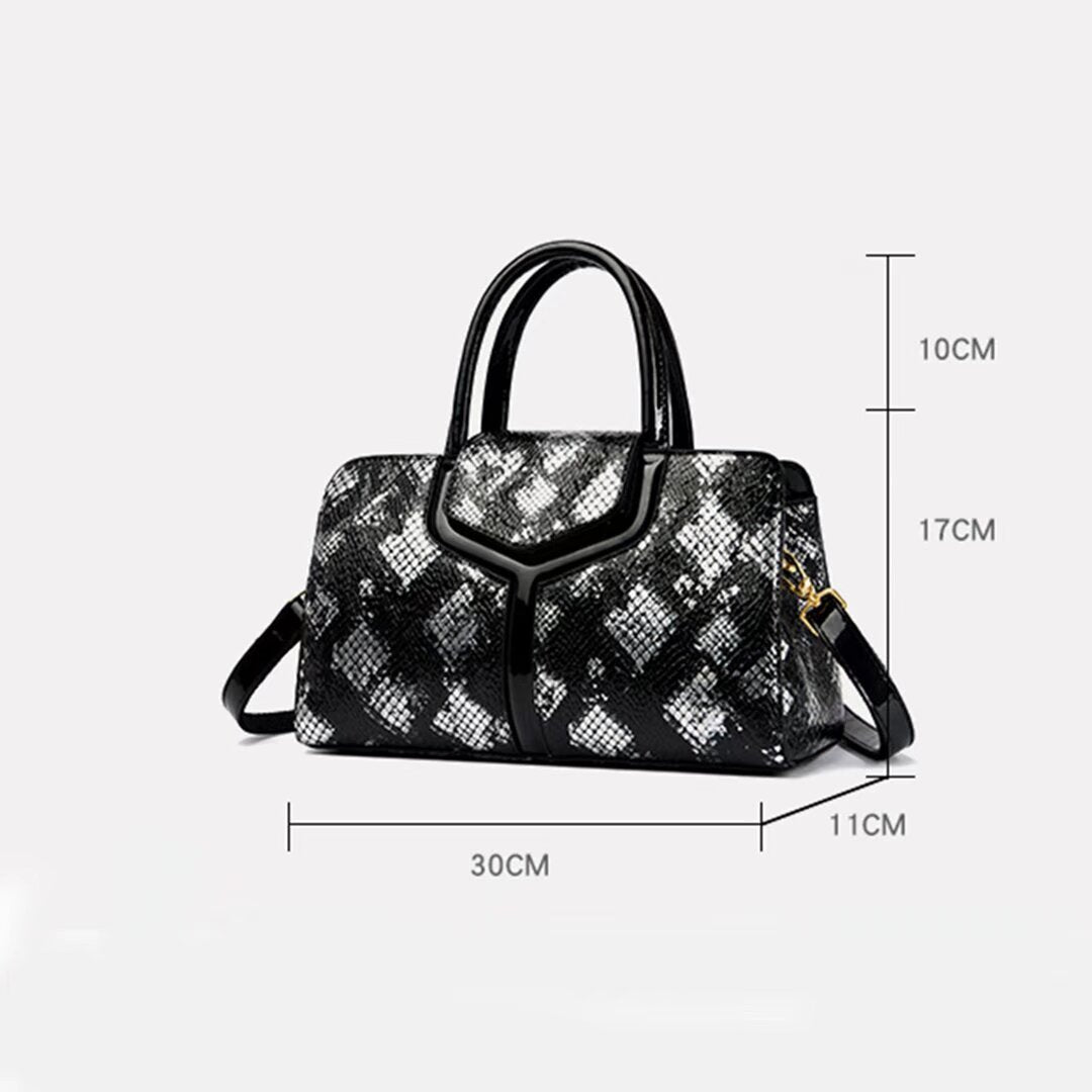 GlamTrend Alligator Pattern Handbag