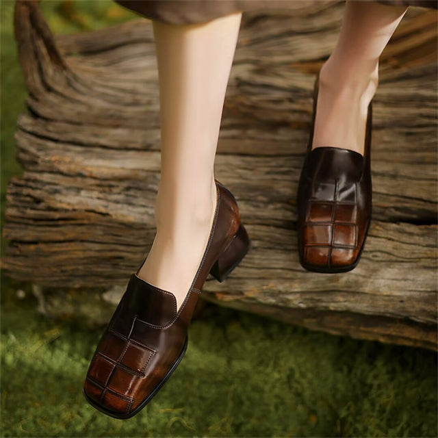 Timeless Elegance Cow Leather Pumps
