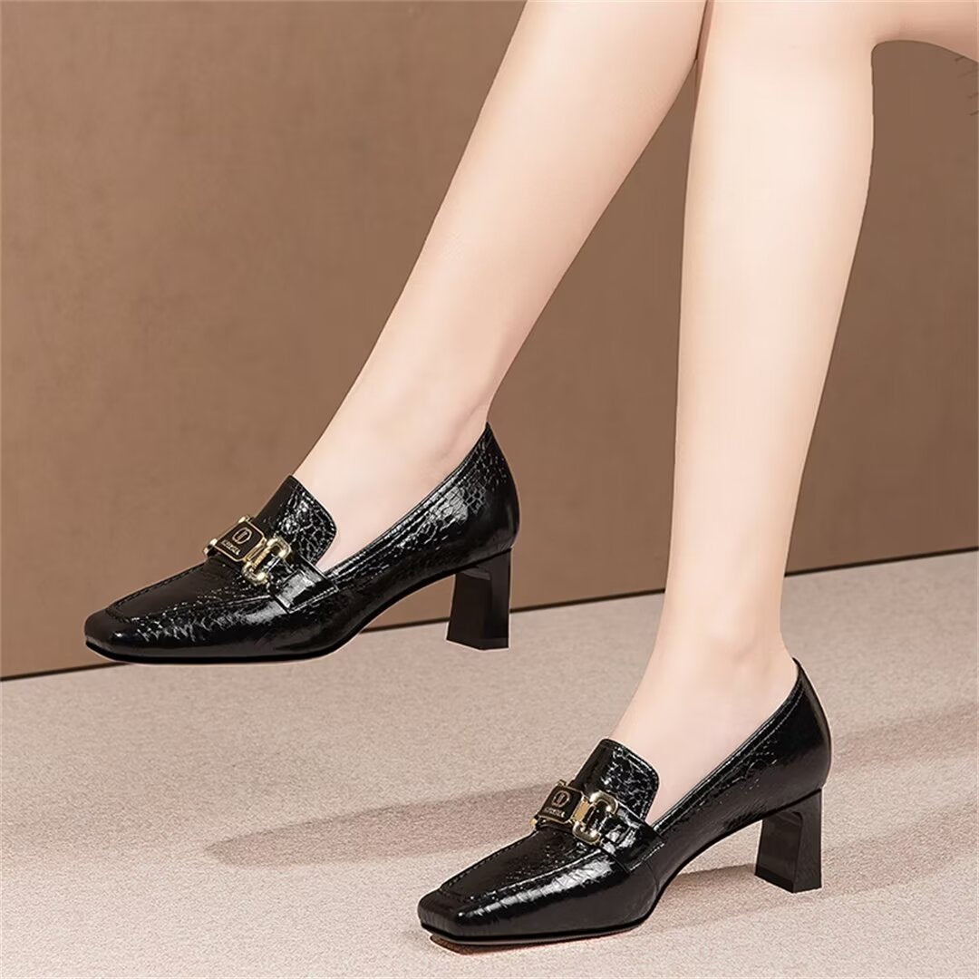 Elegance Squared Low-Heel Pumps