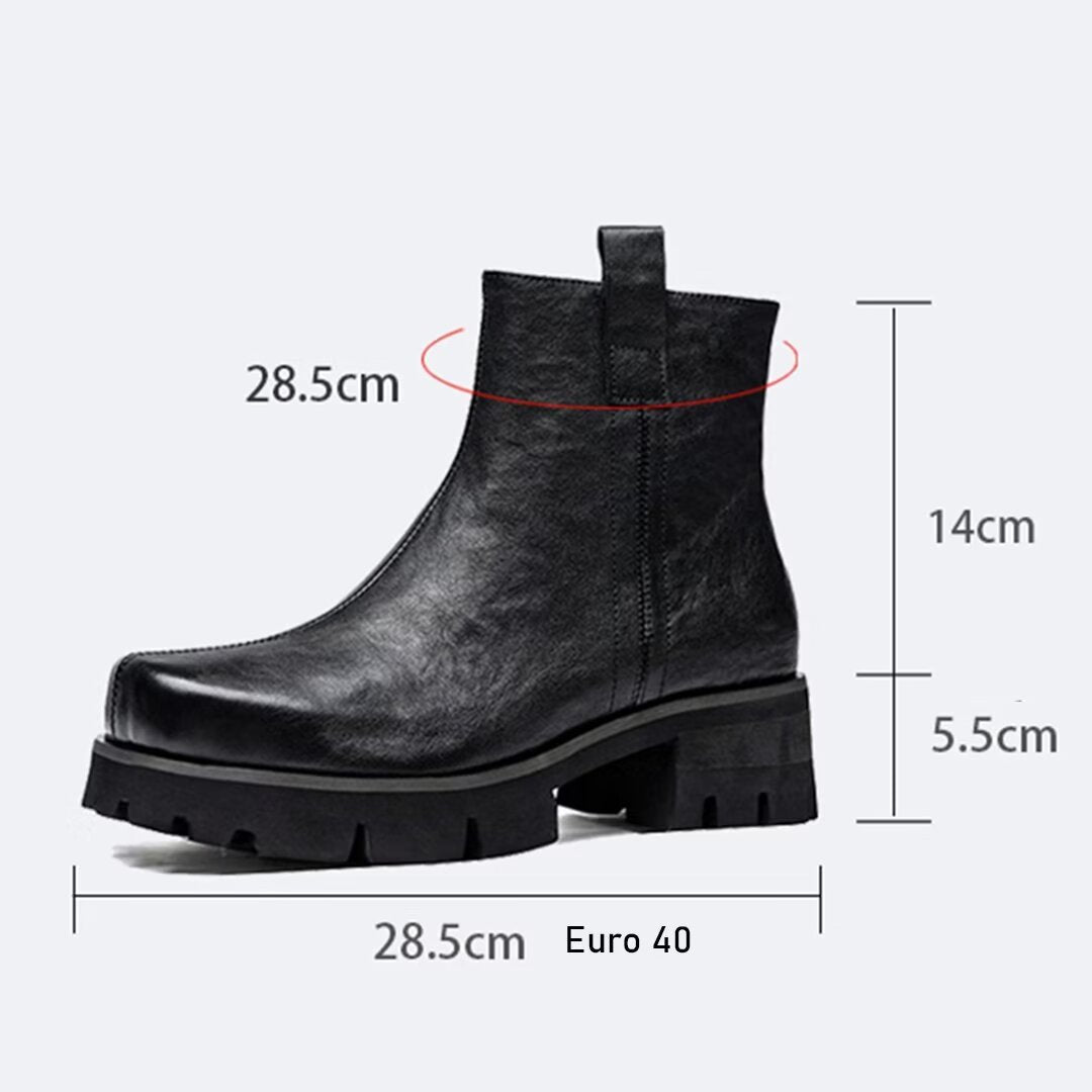 Veltique Office Zipper Boots