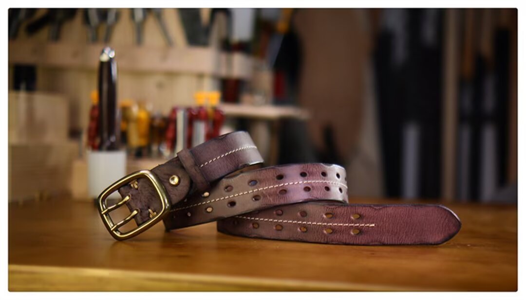 Refined Gentleman's Cowskin Belt