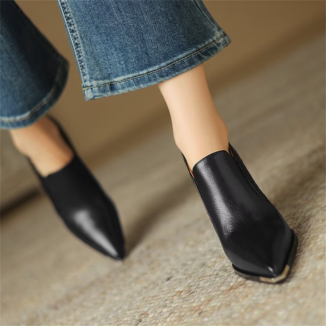 Sophisticated High Heel Cow Leather Pumps