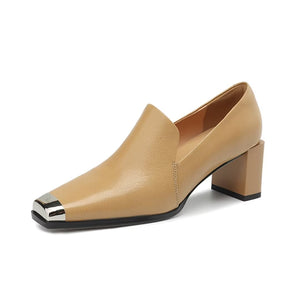 ModishElegance Square-Toe Women's Heels