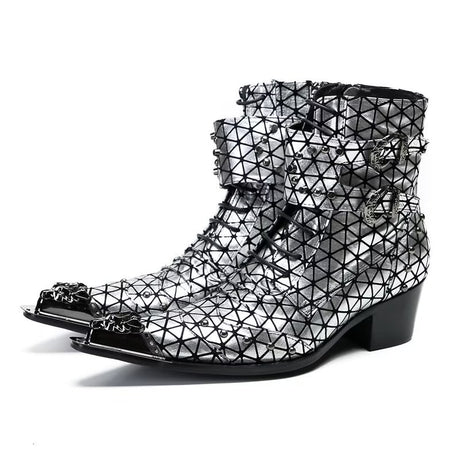 Contemporary Men's Pointed-Toe Ankle Boots