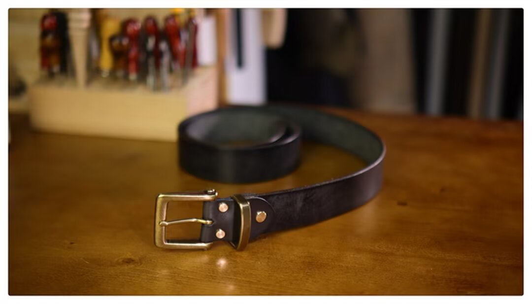 Premium Cowskin Belt with Copper Buckle