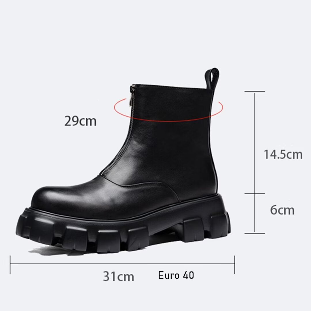 MetroChic High Ankle Leather Men's Boots