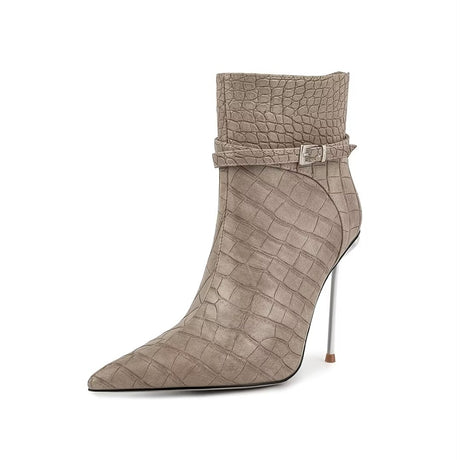 Sky-High Elegance PU Ankle Boots