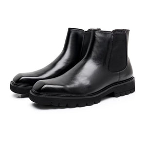 Modern Gentleman's Square-Toe Ankle Boots