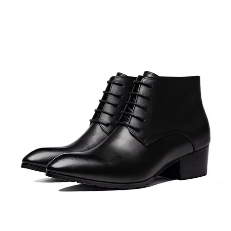 SharpLux Pointed Toe Leather Boots
