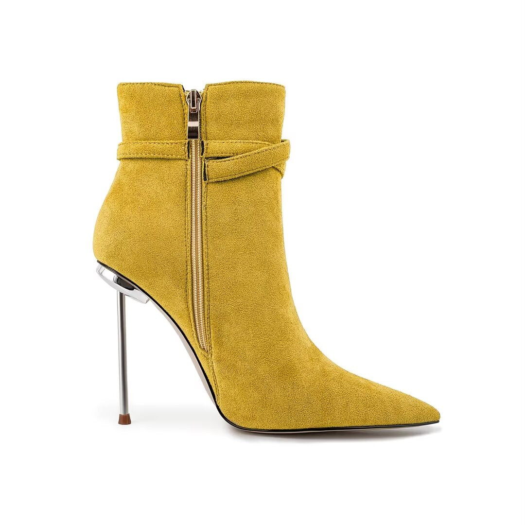 Chic Pointed Toe Stiletto Ankle Boots