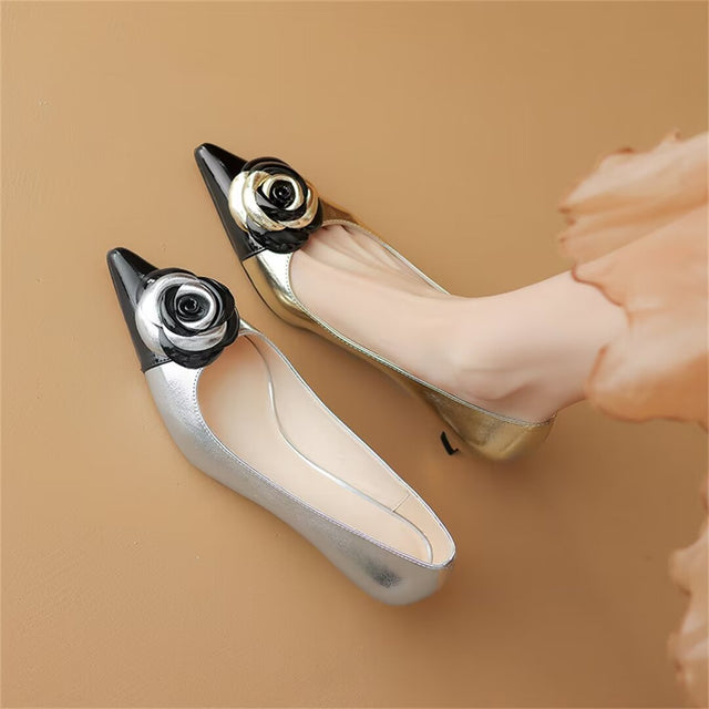 Slip-On Cow Leather Pumps