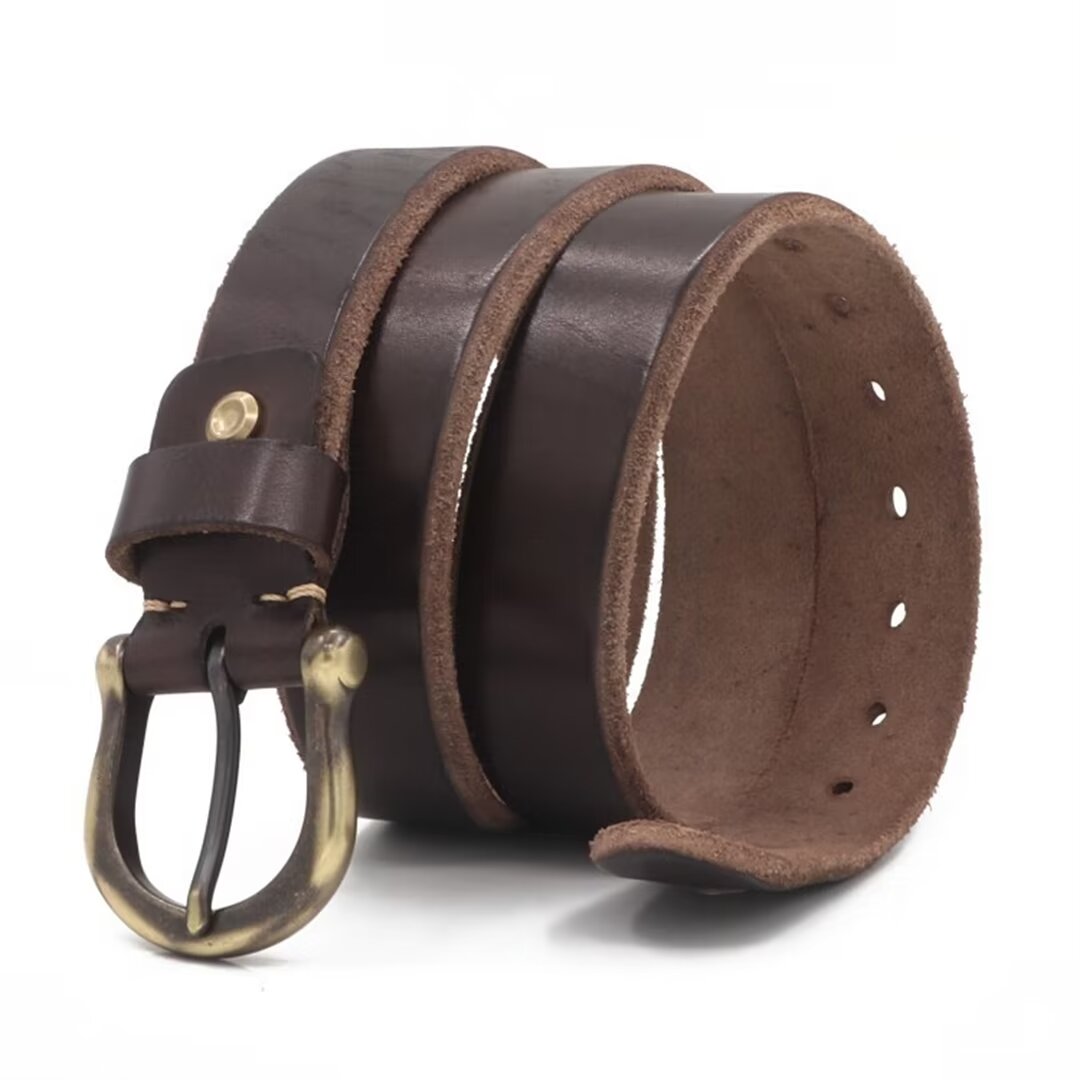 Artisan Crafted Cowskin Belt