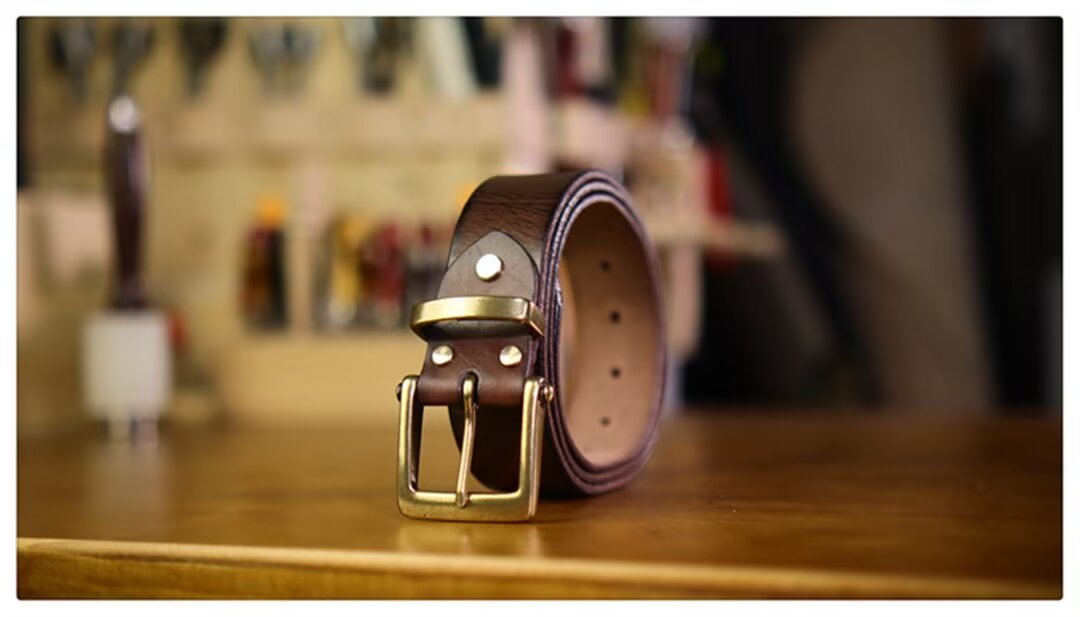 Premium Cowskin Belt with Copper Buckle