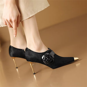 SleekSilhouette Cow Leather Pumps