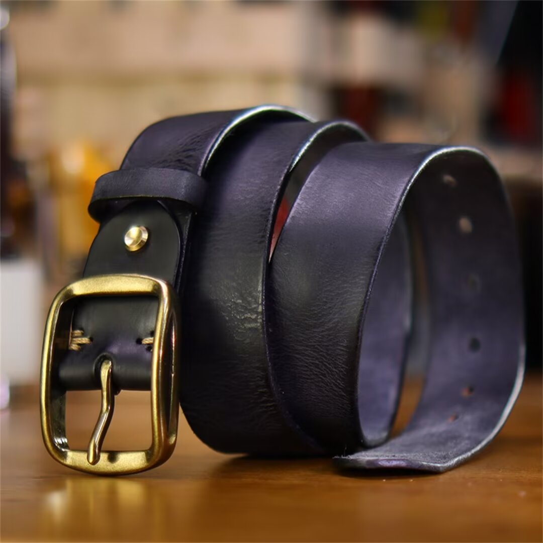 Classic Solid Cowskin Belt