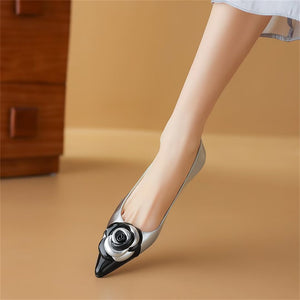 Slip-On Cow Leather Pumps