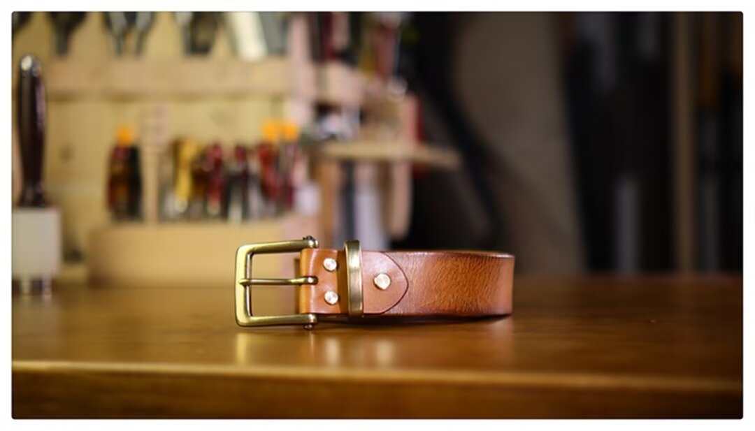 Premium Cowskin Belt with Copper Buckle