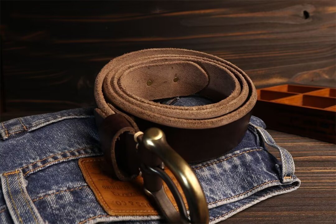 Artisan Crafted Cowskin Belt