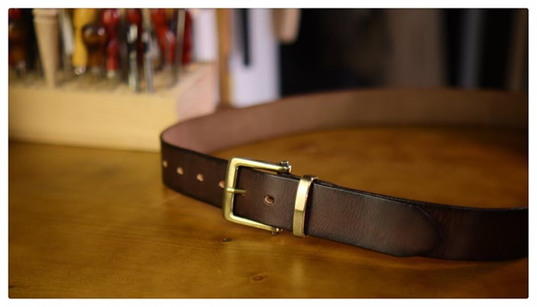 Premium Cowskin Belt with Copper Buckle