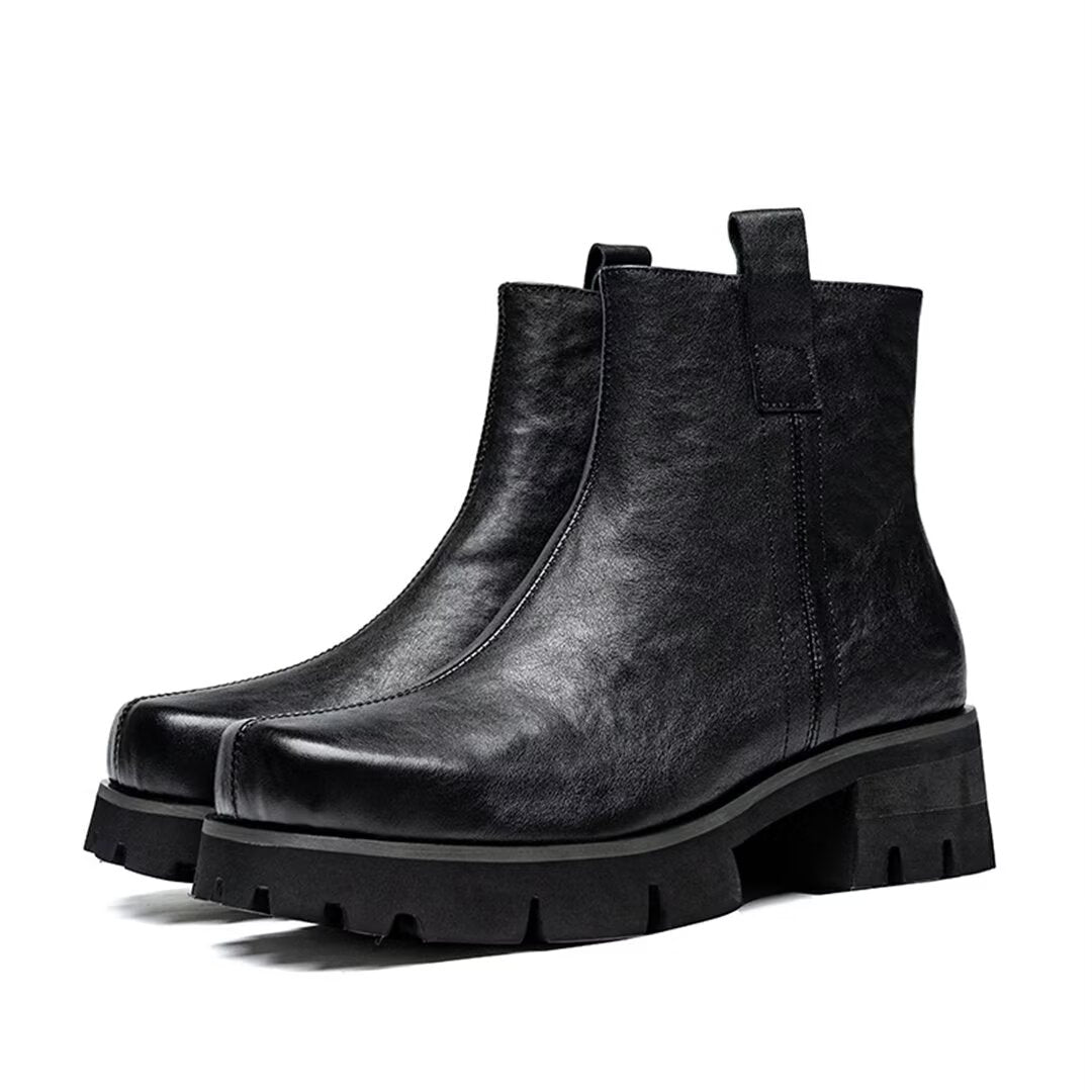 Veltique Office Zipper Boots