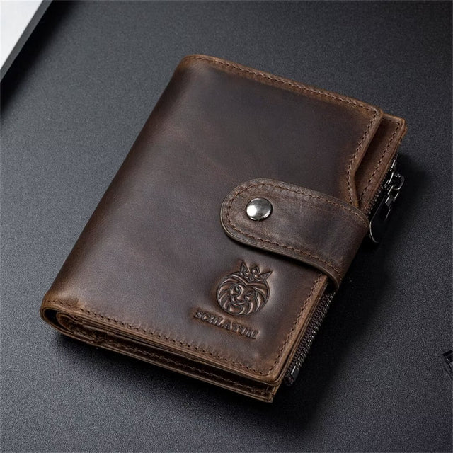 Ultra-Slim Signature Leather Wallet