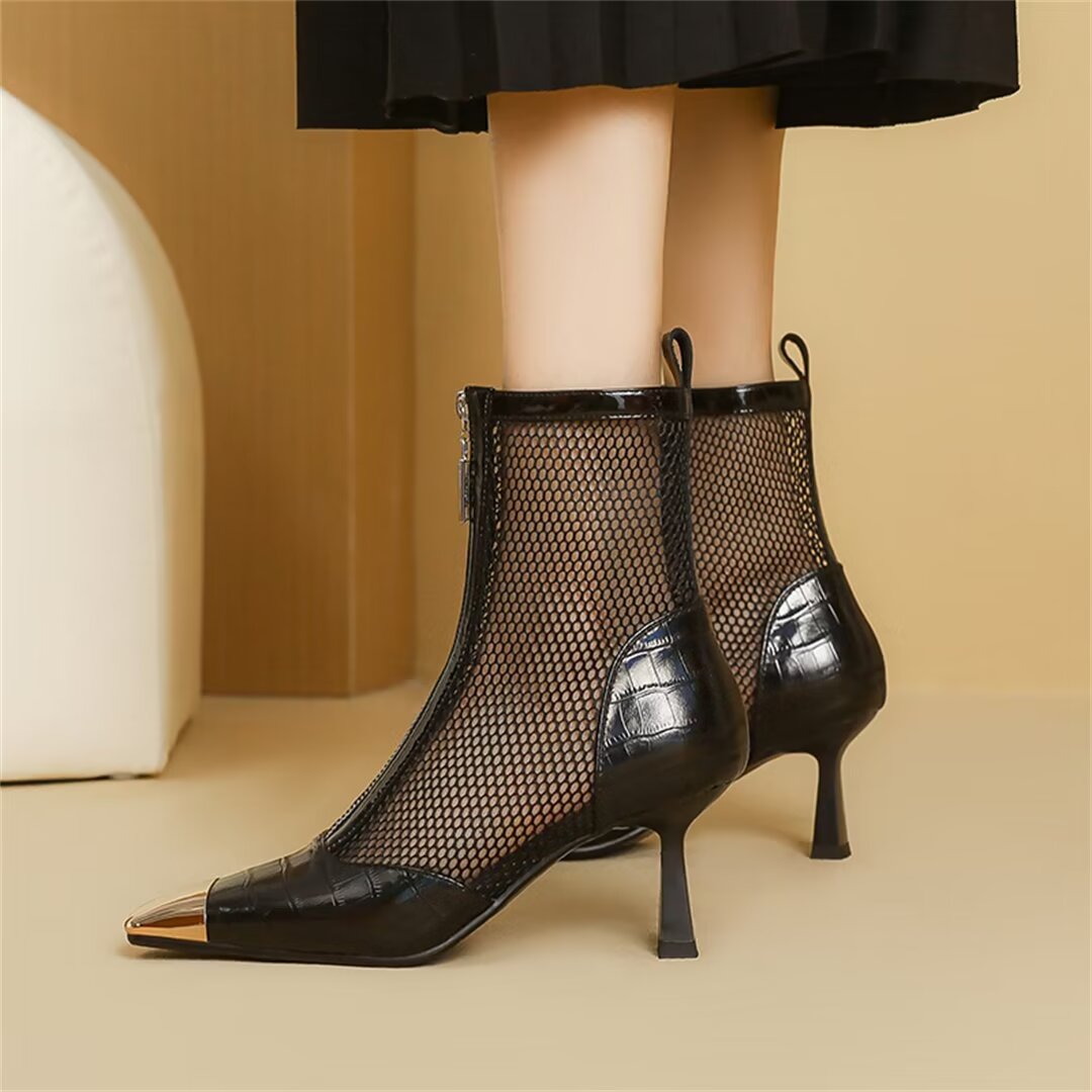 ChicZipper Cow Leather Heels