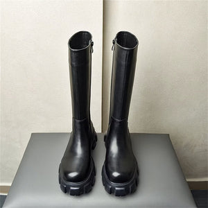 SharpLook Pointed Toe Leather Boots