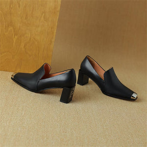 ModishElegance Square-Toe Women's Heels