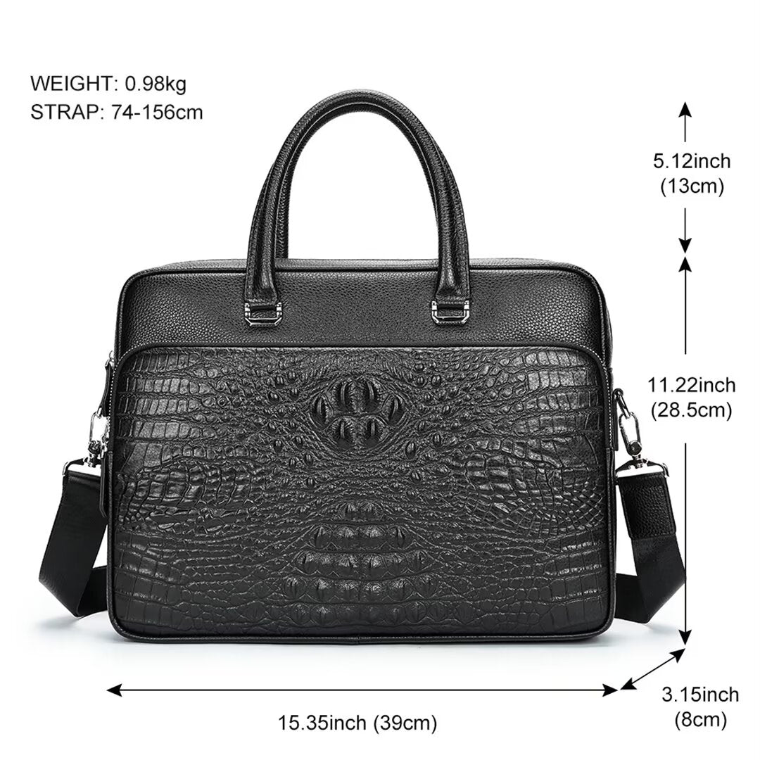 Veltique Business Croc Briefcase