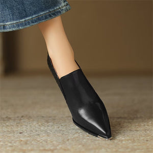 Sophisticated High Heel Cow Leather Pumps