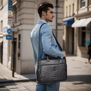 Veltique Business Croc Briefcase