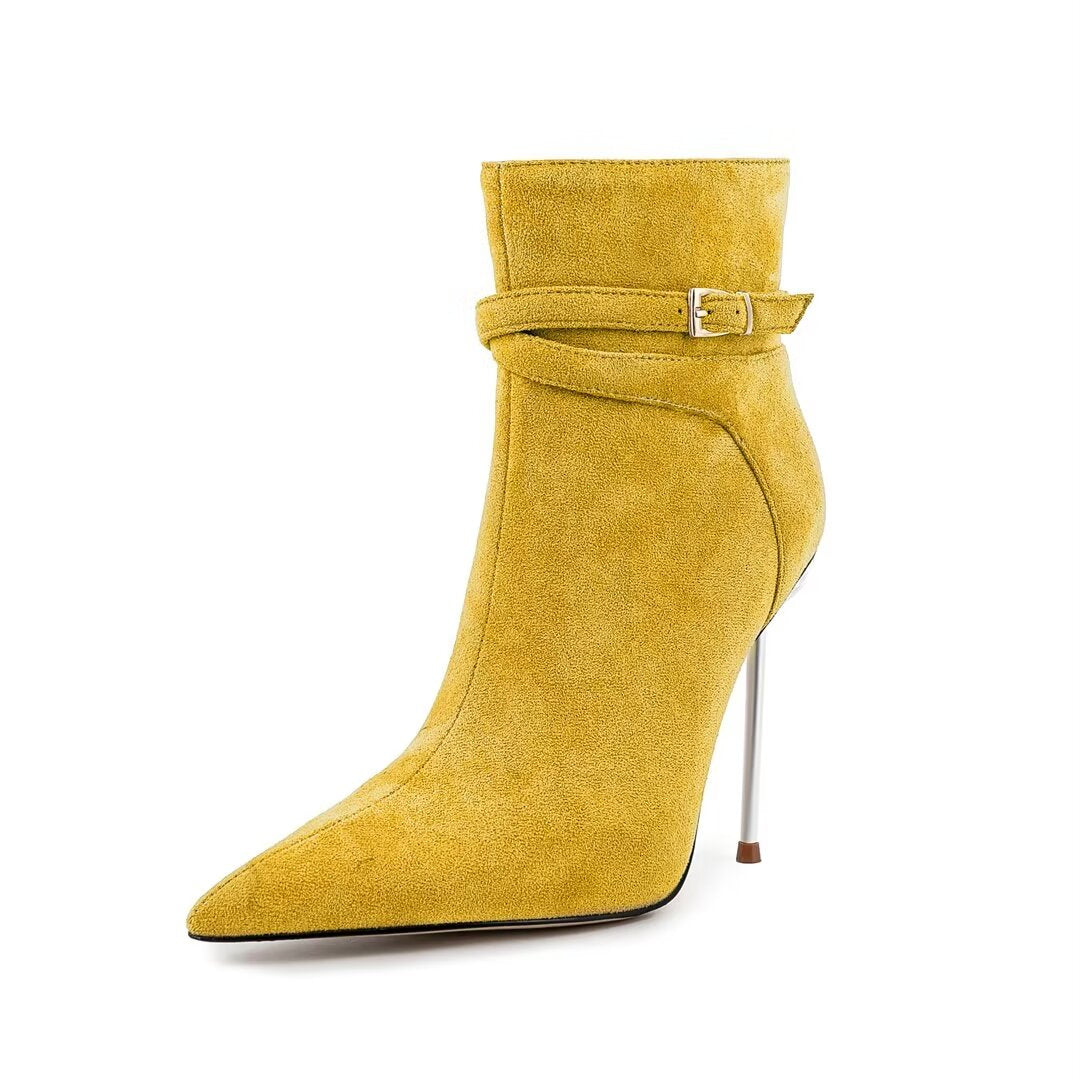 Chic Pointed Toe Stiletto Ankle Boots