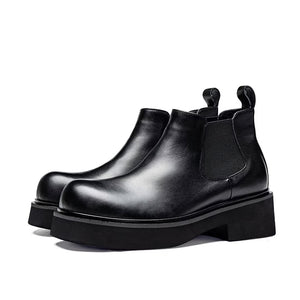 SleekPoint Leather Slip-On Boots