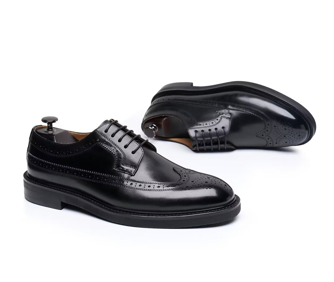 ElegantStride Cowhide Leather Men's Dress Shoes