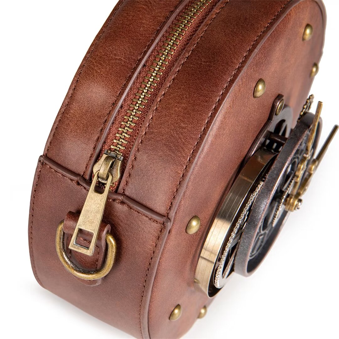 Exotic Round Leather Statement Bag