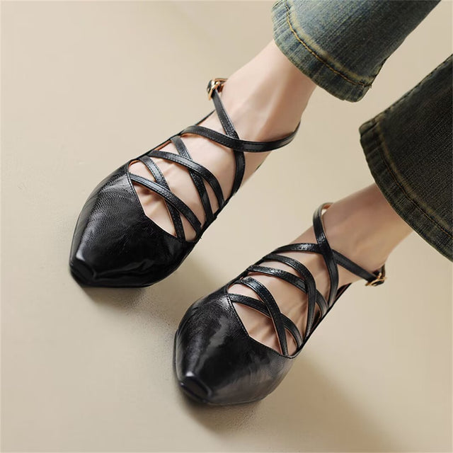 Exotic Square-Toe Mary Janes