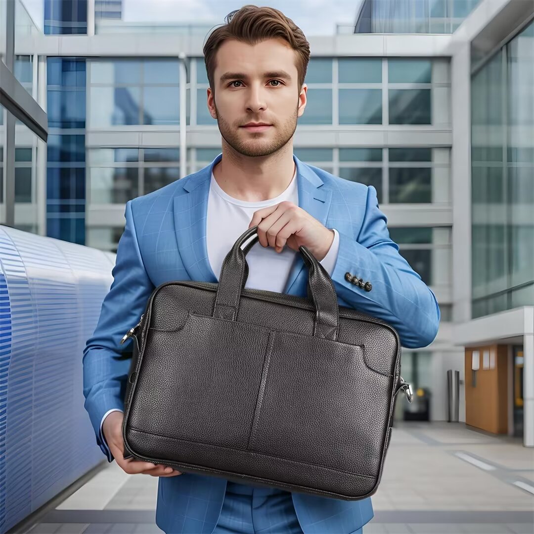 Distinguished Gentleman's Leather Bag