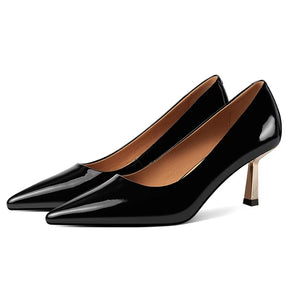 Sleek Silhouette Cow Leather Heels