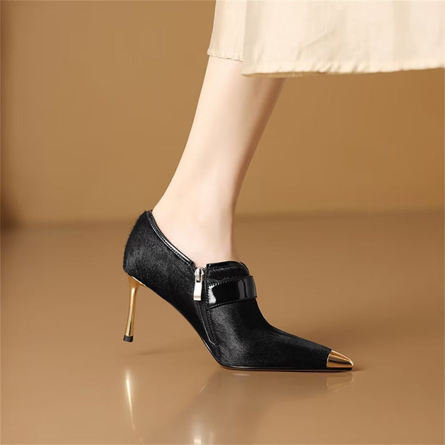 SleekSilhouette Cow Leather Pumps