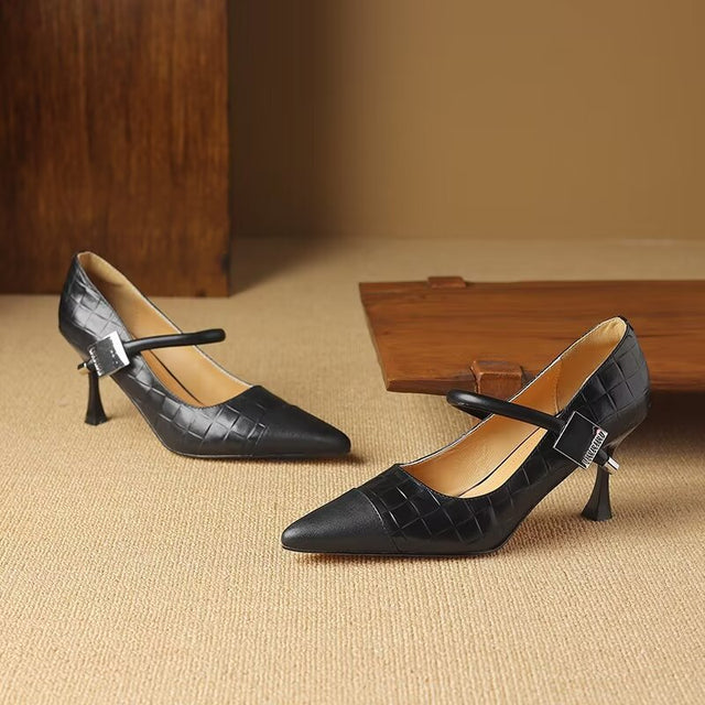 Refined Buckle Accent Pumps