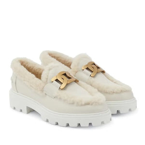 Luxury Fur-lined Cow Leather Slip-on Loafers