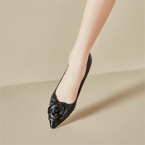 Chic Cow Leather Pumps with 5.5cm Heel