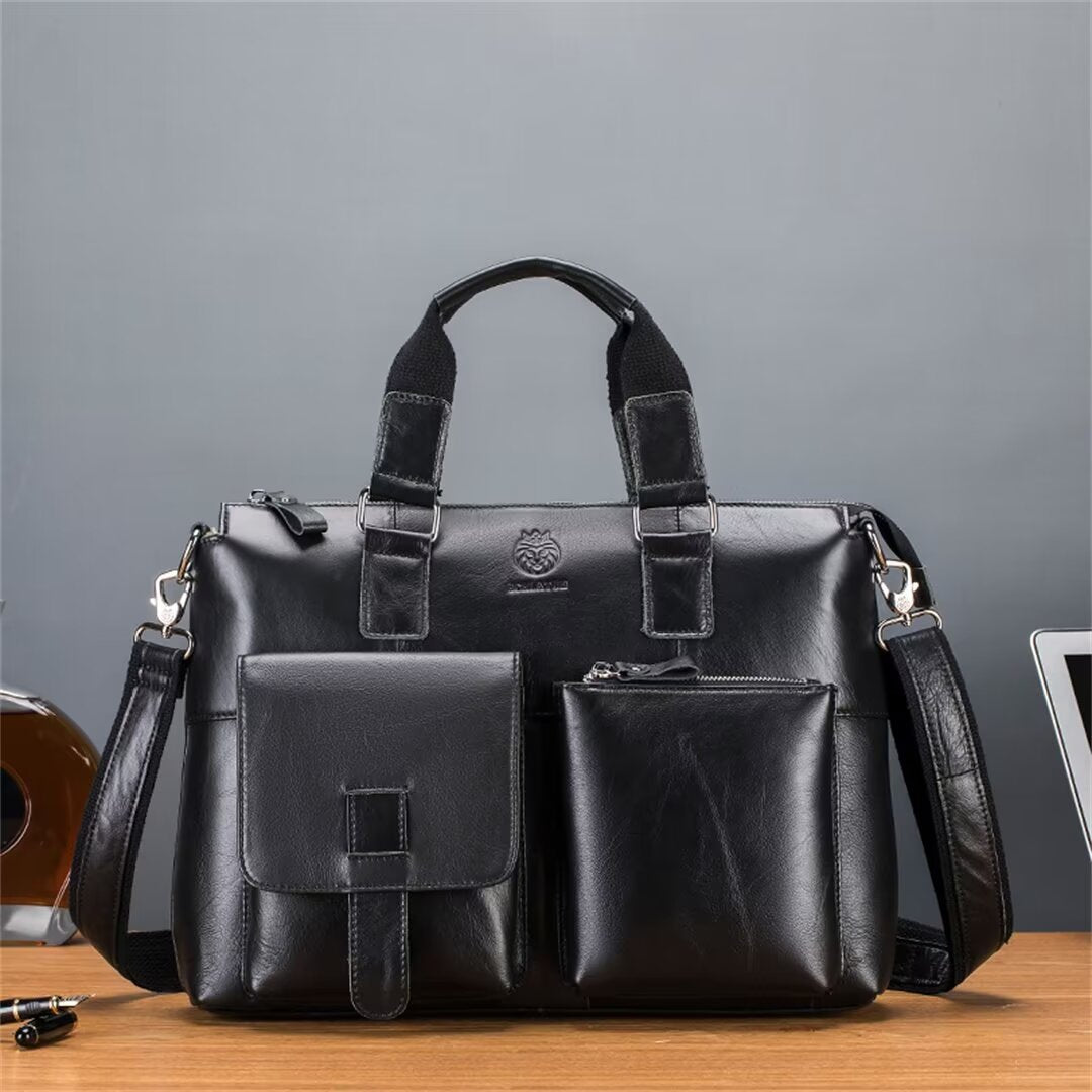 Distinguished Square Leather Holdall