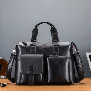 Distinguished Square Leather Holdall