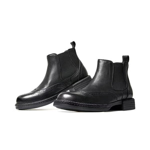 SleekElegance Men's Slip-On Boots