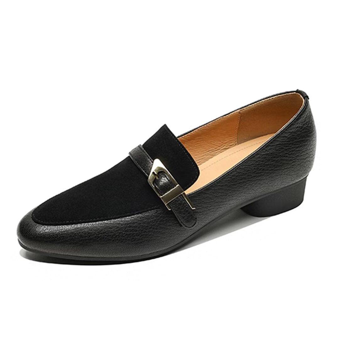 Sleek Elegance Cow Leather Flats