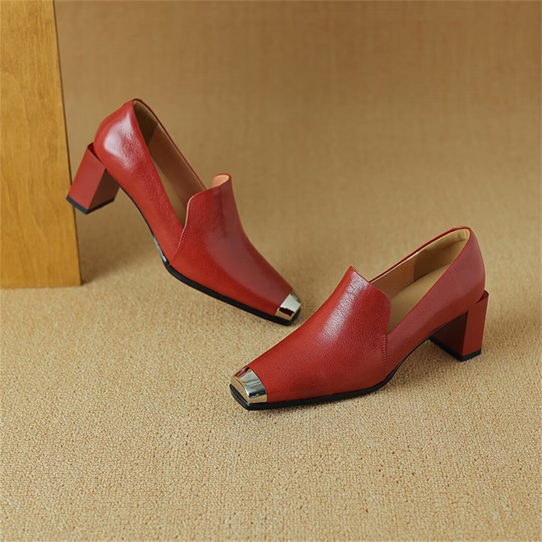 ModishElegance Square-Toe Women's Heels