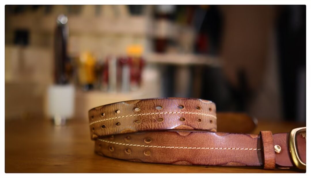 Refined Gentleman's Cowskin Belt