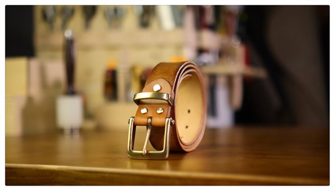 Premium Cowskin Belt with Copper Buckle