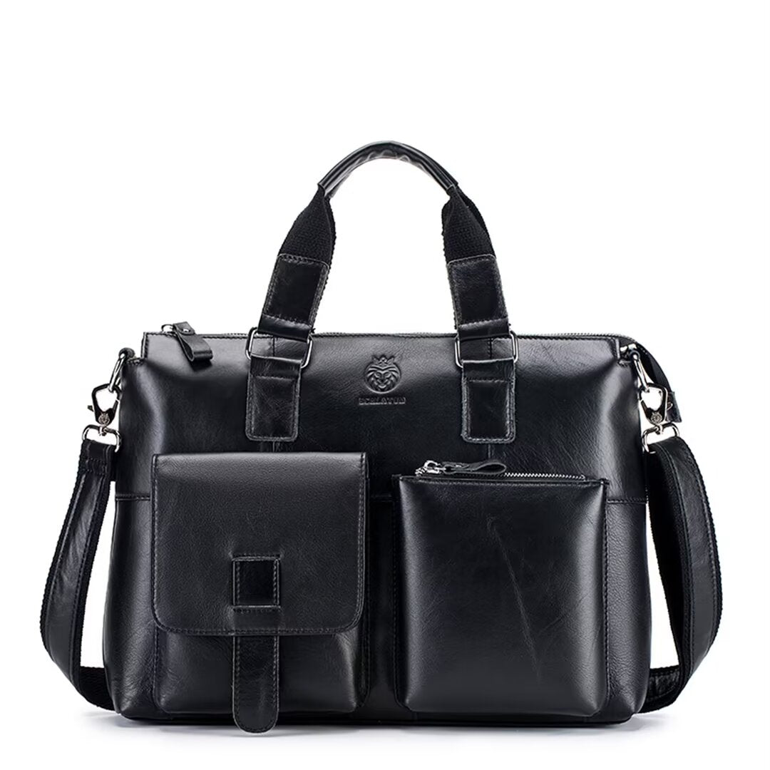 Distinguished Square Leather Holdall